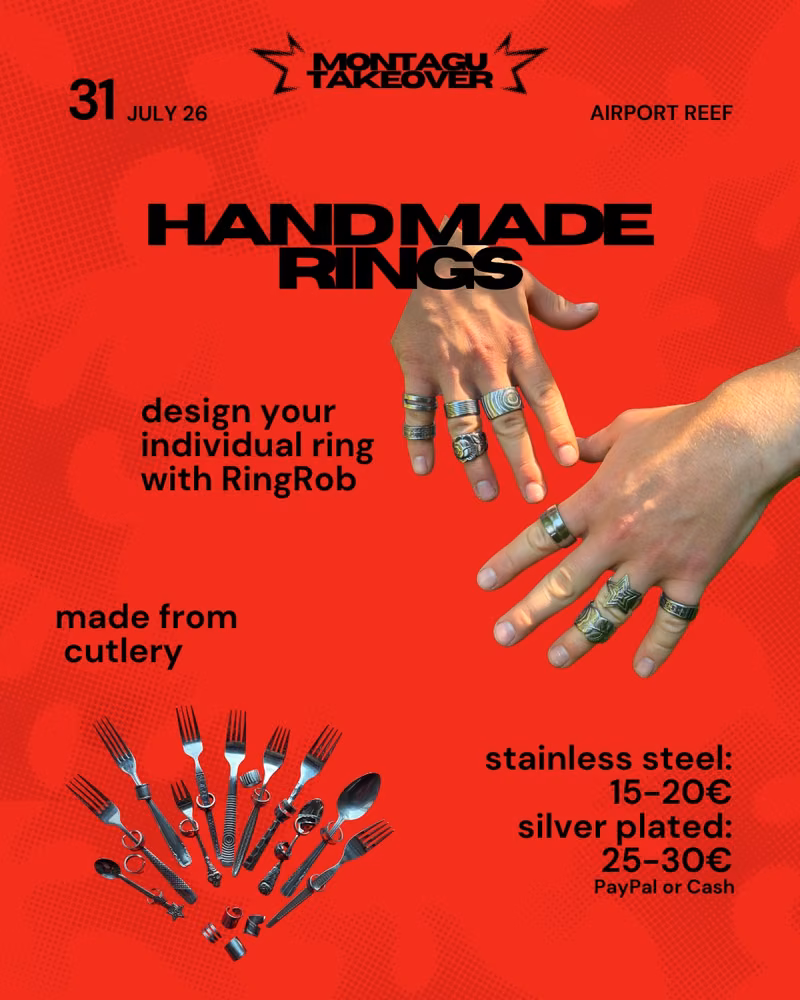 AIRPORT REEF TAKE-OVER
Get yourself a handmade ring by @rringrob 

Nostalgia on your mouth!
We bring